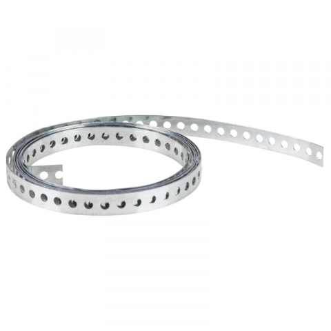 Feronerie si accesorii - Banda Perforata Otel Zincat, 10m, 7mm, Perforatii Diverse, Robusta, Durabila