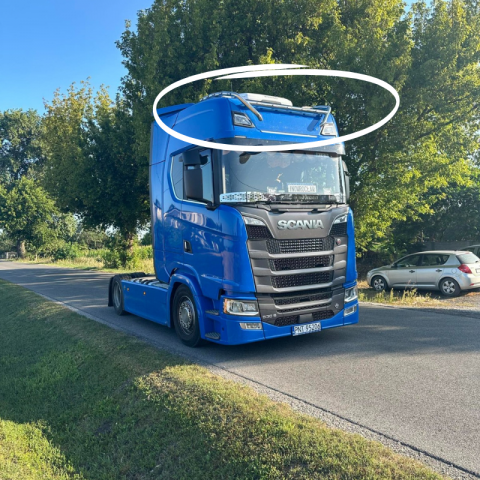 Bara inox pentru proiectoare, bullbar Scania Next Gen, model H, 17 x LED-uri [1]