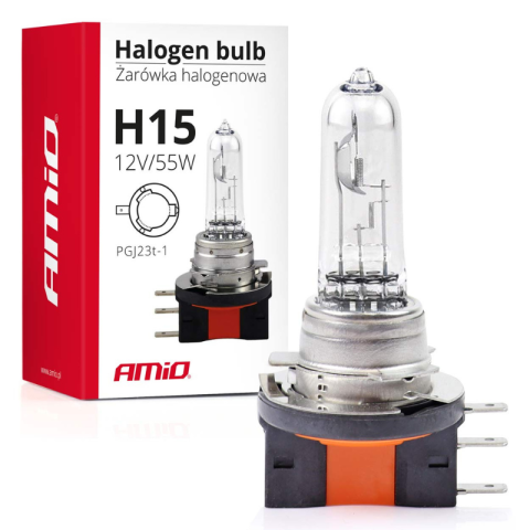 Bec Halogen Auto H15, 12V, 15/55W, pentru Faruri si Lumini de Zi