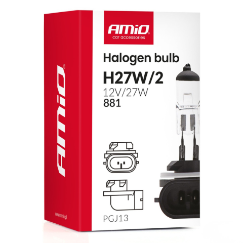 Bec Halogen H27W/2, tip 881, 12V 27W, proiectoare ceata, DRL, iluminare auto [2]