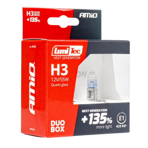 Bec Halogen H3, 12V 55W, +135% lumina, set Duo, vizibilitate noapte [4]