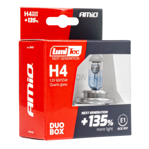 Bec Halogen H4, 12V 60/55W, +135% lumina, set Duo, faza lunga scurta [4]
