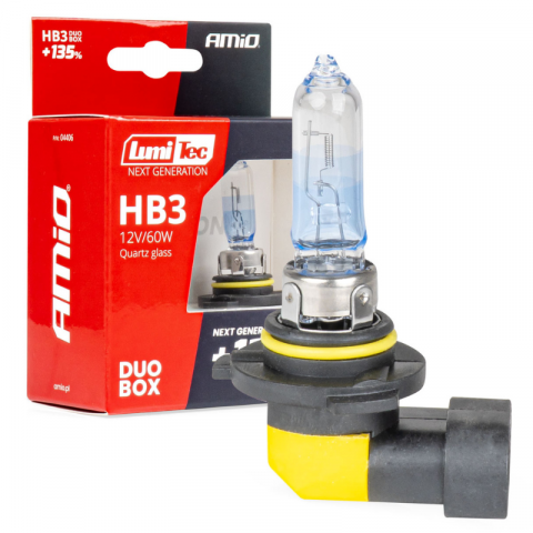 Bec halogen HB3, 12V 60W, +135% lumina, set Duo, omologare ECE R37