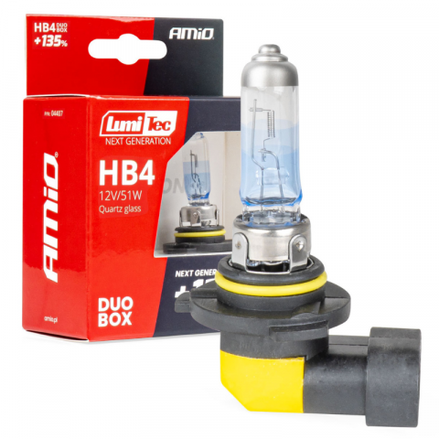 Bec halogen HB4, 12V 51W, +135% lumina, set Duo, omologare ECE R37