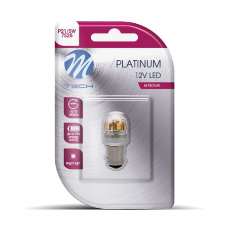 Bec LED, BAY15d, CANBUS, 12-24V, Alb Rece, P21/5W