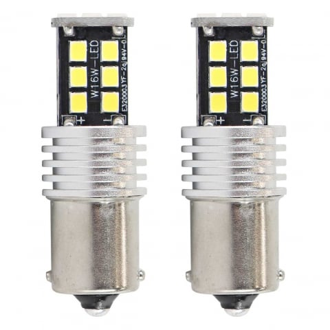 Lumini, Becuri, Proiectoare - Bec LED CANBUS 1156 (BA15S, P21W) 15SMD 2835 Alb, 12V/24V