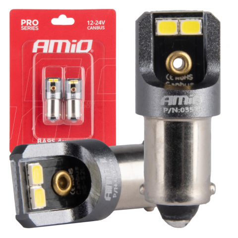 Becuri si sigurante auto - Bec LED CANBUS PRO T4W (BA9S) 4SMD 2016 Alb, 12V/24V