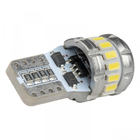 Bec LED CANBUS T10 W5W 16SMD (2SMD 3014/3030) Alb, 12V/24V [3]