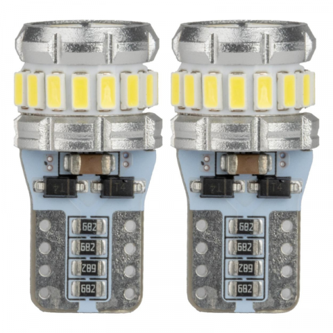 Bec LED CANBUS T10 W5W 16SMD (2SMD 3014/3030) Alb, 12V/24V [1]