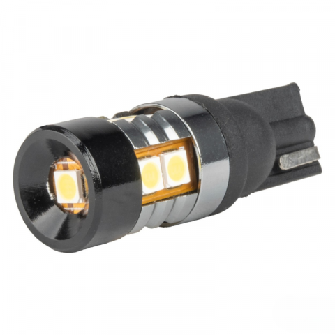 Bec LED CANBUS T10 W5W 9SMD 3030 Alb, 12V/24V [2]