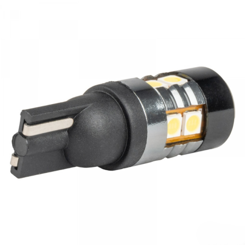 Bec LED CANBUS T10 W5W 9SMD 3030 Alb, 12V/24V [3]