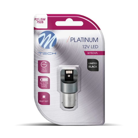 Bec LED Limited Negru, BAY15d, P21/5W, 12-24V, CANBUS, Rosu [1]