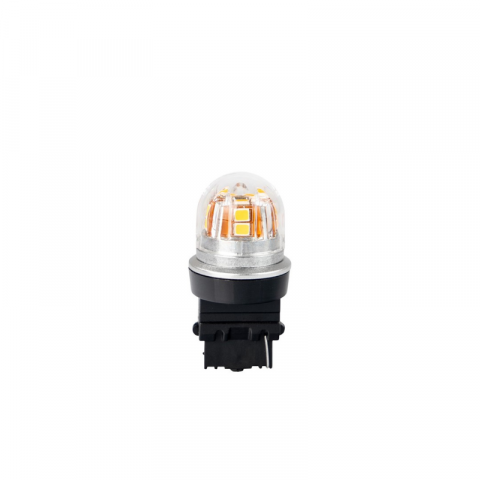 Becuri si sigurante auto - Bec LED M-TECH Platinum, PY27W, 12-24V, L2.5x15d, 15 x 2835SMD, CANBUS, lumina galbena