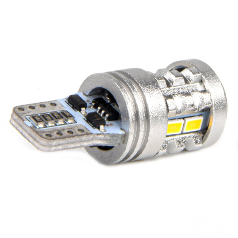 Set 2 Becuri LED STANDARD T10 W5W 6SMD 3020 + 1SMD 3030 Alb, 12/24V [3]