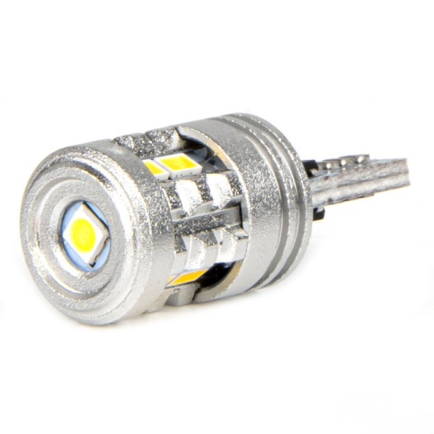 Set 2 Becuri LED STANDARD T10 W5W 6SMD 3020 + 1SMD 3030 Alb, 12/24V [2]