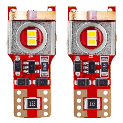 Becuri LED auto CANBUS, T10, W5W, W10W, 6 SMD, 2016, Alb, 12/24V, Set 2 buc [0]