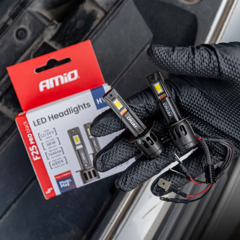 Becuri LED H1, 68W 7646lm, 6000K, FULL CANBUS, 12/24V [11]