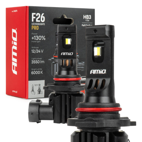 Becuri Led Auto - Becuri LED auto F26 PRO, HB3, 6000K, 68W, CANBUS, 12/24V