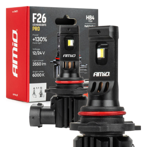 Becuri Led Auto - Becuri LED auto F26 PRO, HB4, 6000K, 68W, CANBUS, 12/24V