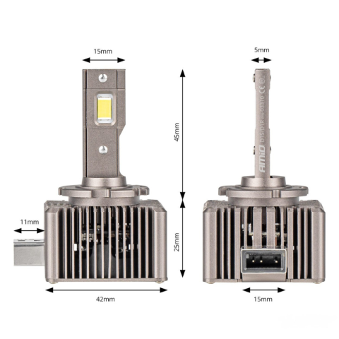 Becuri LED auto far, XD D1S/D1R, Canbus, 70W, 8600Lm, 6500K, 12/24V, Racire Activa, Rotire 360 grade [4]