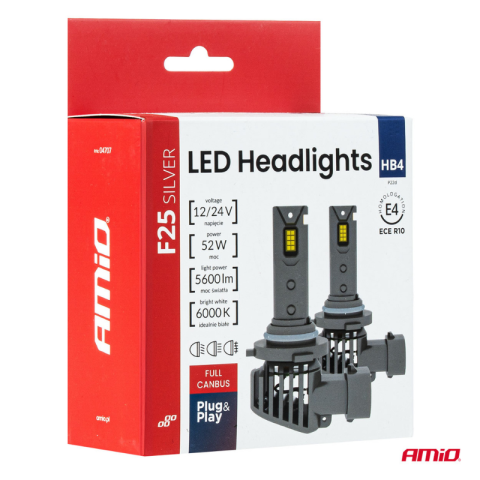 Becuri LED, faruri HB4, 52W 5600lm, 12-24V, CANBUS [7]