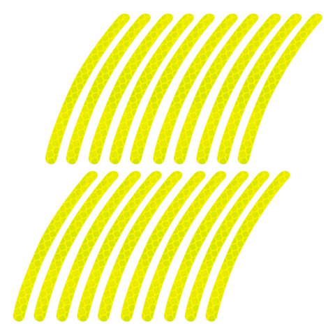 Accesorii si Echipamente Auto - Benzi Reflectorizante pentru Jante Auto, 20 buc - Autocolante Siguranta