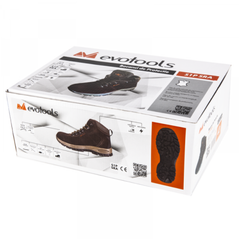 Bocanci de protectie S1P SRA, piele naturala, bombeu metalic, talpa antistatica [2]