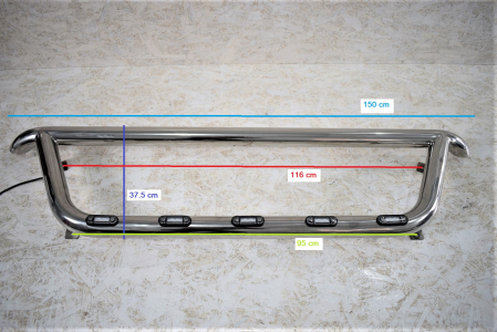 Bullbar Man, Grila, Euro 5, 5 x Led Albe MGE5P INOX [1]