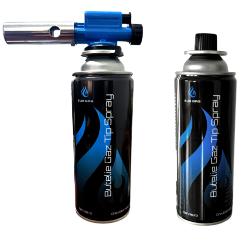 Accesorii si Echipamente Auto - Butelie gaz tip spray, 227g, amestec butan calitate superioara, sistem montare rapida, utilizare camping si profesionala