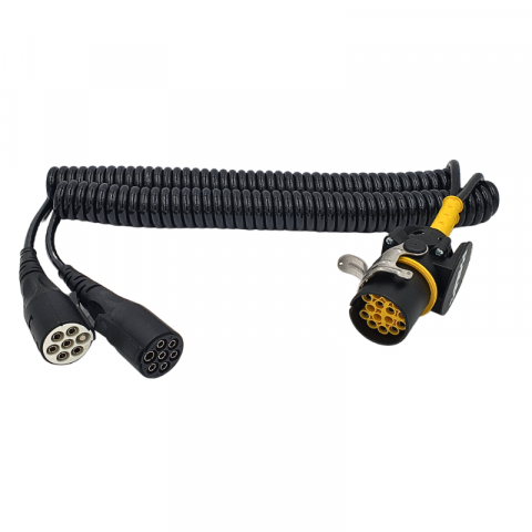 Cablu Electric Spiralat, Adaptor 15pin  2 N + S, Tip Y, 4.5m, 24V, Duracoil+ - Phillips C022-012045-1005