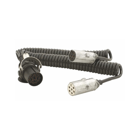 Cablu electric spiralat cu adaptor Tip Y, 15 pini la 2 x 7 pini, N/S, 5m, 24V