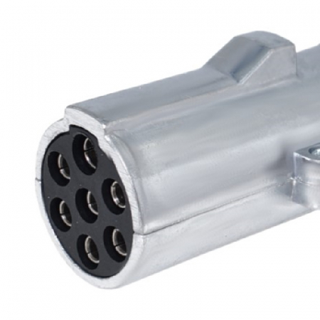 Cablu electric spiralat remorca, 7 pini, tip N, 3.8m, 24V, HYFLEX, stecher metalic - Truck LED  E1202 [1]