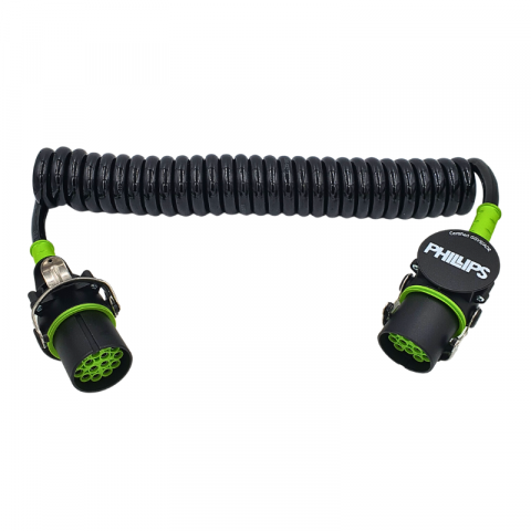 Cablu spiralat electric, 15P, 24V, ADR, 4.5m, Duracoil+ - Phillips D011-01-045-1005