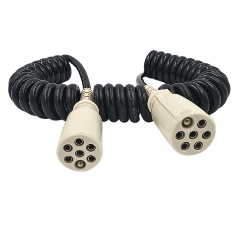 Cablu spiralat electric remorca, 7 pini, tip S, 3.5m, 24V, 7P/24V, QS6 [1]