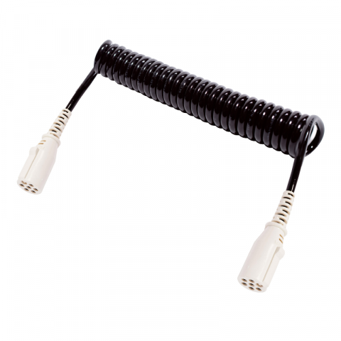 Cablu spiralat electric remorca, 7 pini, tip S, 3.5m, 24V, 7P/24V, QS6