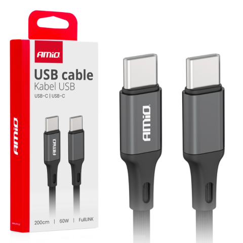 Accesorii si Echipamente Auto - Cablu USB-C - USB-C, 60W, 2m, FullLINK, incarcare dispozitive