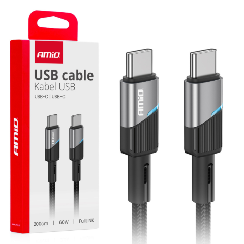 Accesorii si Echipamente Auto - Cablu USB-C - USB-C, 60W, 2m, FullLINK, incarcare dispozitive
