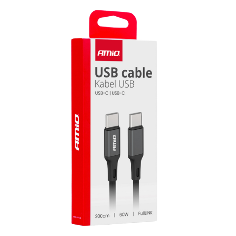 Cablu USB-C - USB-C, 60W, 2m, FullLINK, incarcare dispozitive [3]