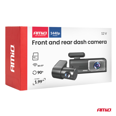 Camera Auto Duala Fata/Spate, 2K/Full HD, Wi-fi, ecran 2", 12V [6]