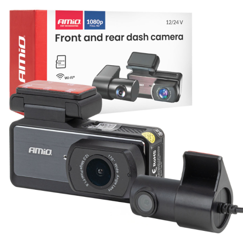 Camera Auto Duala Fata/Spate, Full HD 1080p, Wi-fi, ecran 2.99", 12/24V