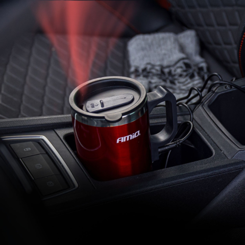 Cana auto termica 12V, 450ml, otel inoxidabil, pentru incalzire bauturi in masina [2]