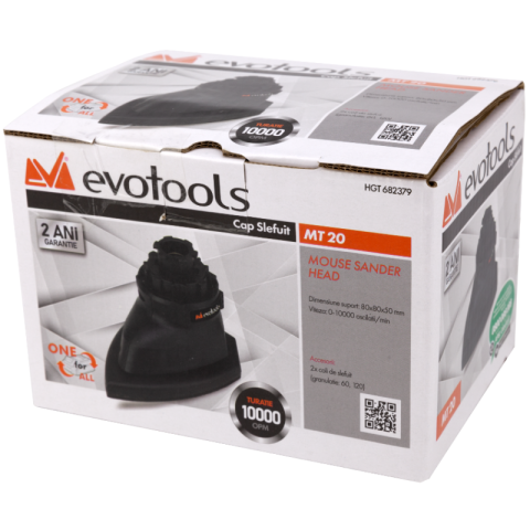 Cap Slefuit Mouse, Accesoriu Masina de Insurubat, Dimensiune Suport 80x80x50 mm, Frecventa 10000 Oscilatii/Minut, Slefuire Colturilor, Compatibilitate 20V [2]