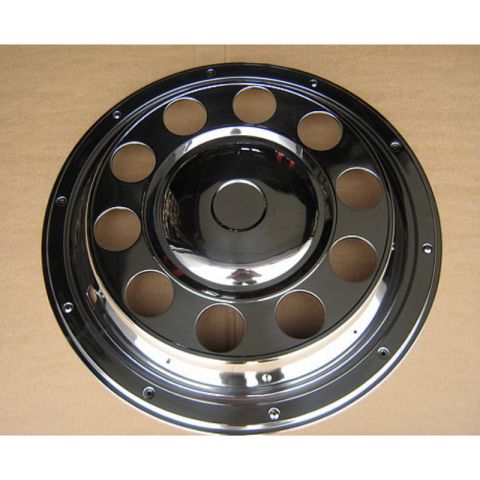 Capac butuc pentru janta fata de 22,5", otel inoxidabil, montat cu inel, 10 găuri, PCD 335mm [3]