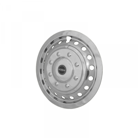 Capace inox si jante - Capac butuc pentru janta fata/spate simpla 16", cu inel de expansiune, 18 orificii de aerisire