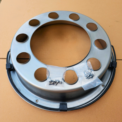 Capac butuc pentru janta spate de 22,5", otel inoxidabil, montat cu inel, 10 gauri, PCD 335mm [2]