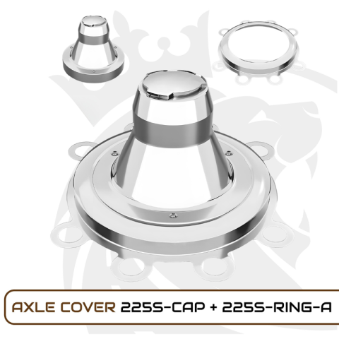 Capac butuc roata spate, Scania 22,5”, inox, PCD 335 mm [5]