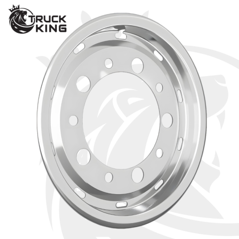 Capac Janta Fata 22,5x11,75 ET135 Super Single, Inox, 10 Gauri, PCD 335mm, Prindere cu Suruburi [3]