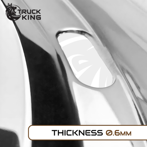 Capac Janta Fata 22,5x11,75 ET135 Super Single, Inox, 10 Gauri, PCD 335mm, Prindere cu Suruburi [8]