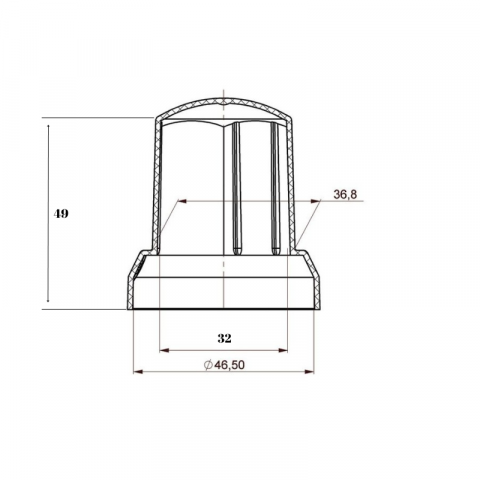 Capac Negru pentru piulita de 32mm, L 49mm, camioane, semiremorci [1]