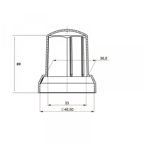 Capac Negru pentru piulita de 33mm, L 49mm, camioane, semiremorci [1]
